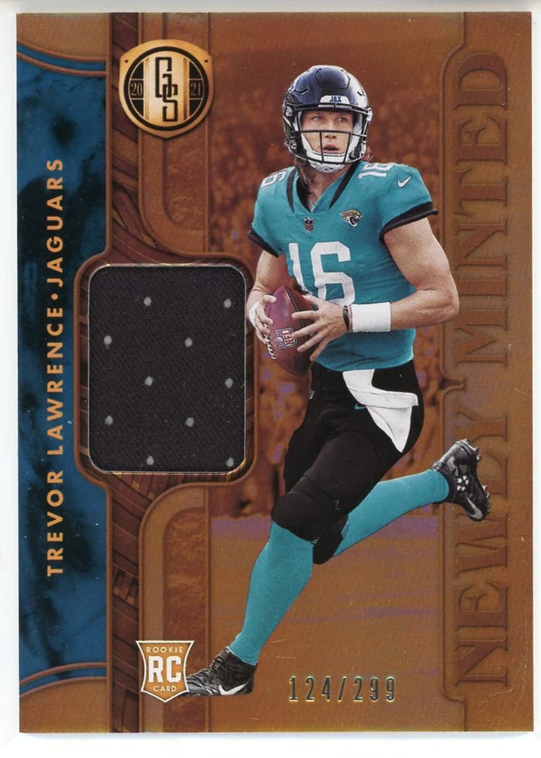 Trevor Lawrence 2021 Panini Gold Standard Patch Rookie Card #NMM-TL: Trevor Lawrence 2021 Panini Gold Standard Patch Rookie Card #NMM-TL Get ready to collect a piece of NFL history with the Trevor Lawrence 2021 Panini Gold Standard Patch Rookie Card #NMM-TL, one of