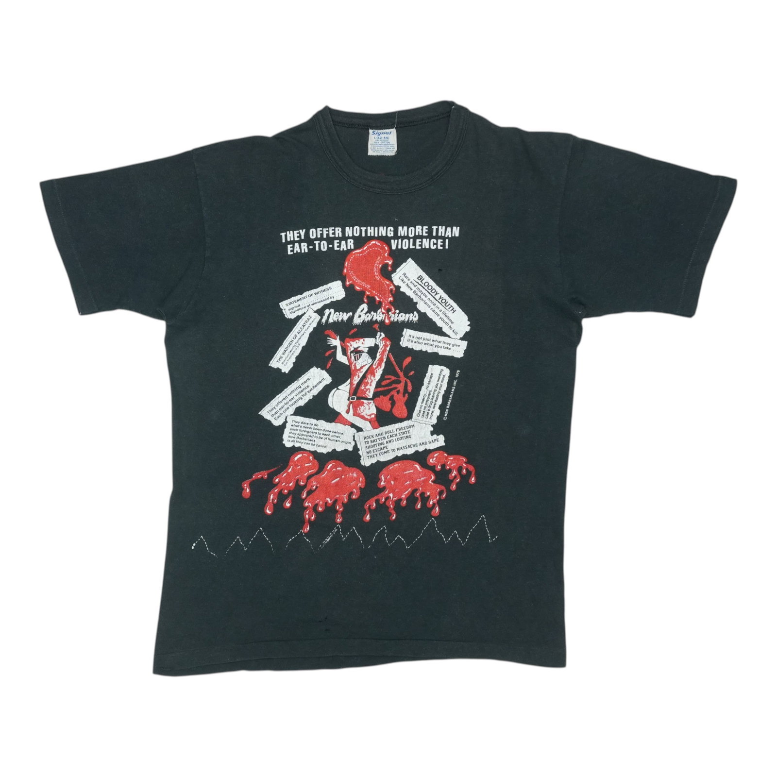 New 1979 Barbarians Tour Shirt: New 1979 Barbarians Tour Shirt Score the ultimate piece of punk rock history with this authentic 1979 New Barbarians Tour Shirt, boasting bold front and back graphics and a worn-in feel that screams v