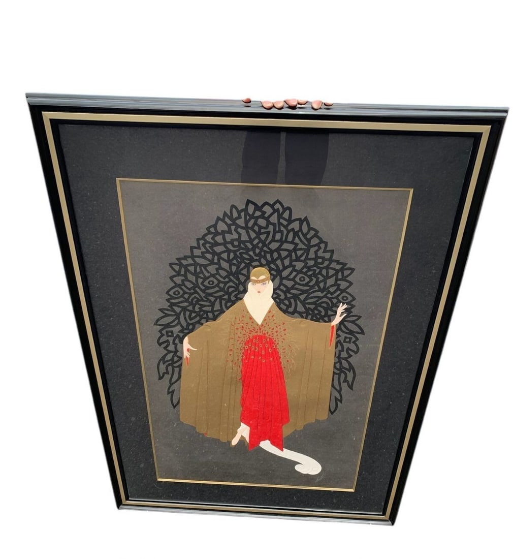 autographed and framed - Erte "Opera House" Silkscreen Edition: autographed and framed - Erte "Opera House" Silkscreen Edition Experience the opulence of Erte's iconic "Opera House" silkscreen edition, perfectly captured in this beautifully framed print. This
