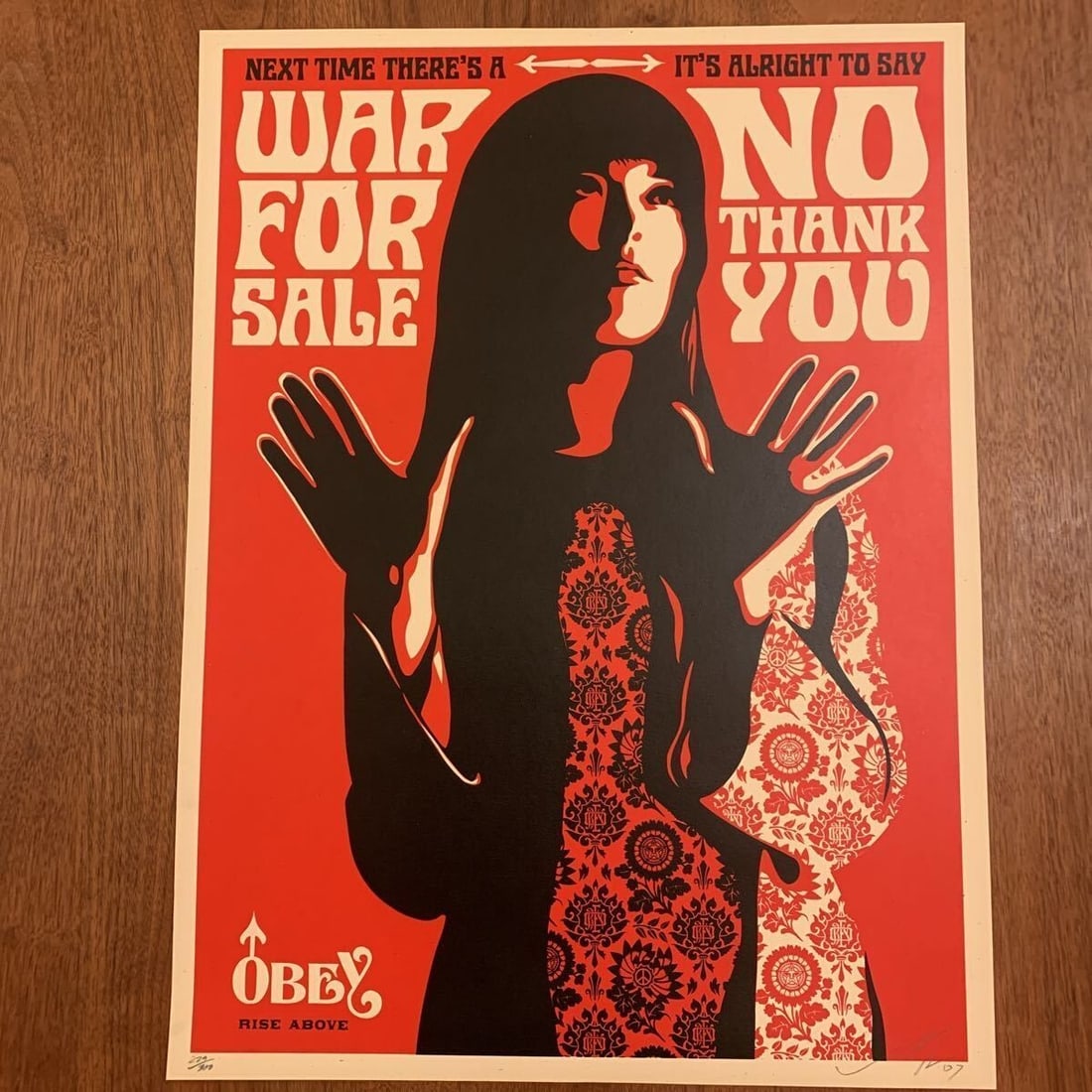 Signed Shepard Fairey War for Sale Silkscreen Poster Edition (1 of 10)