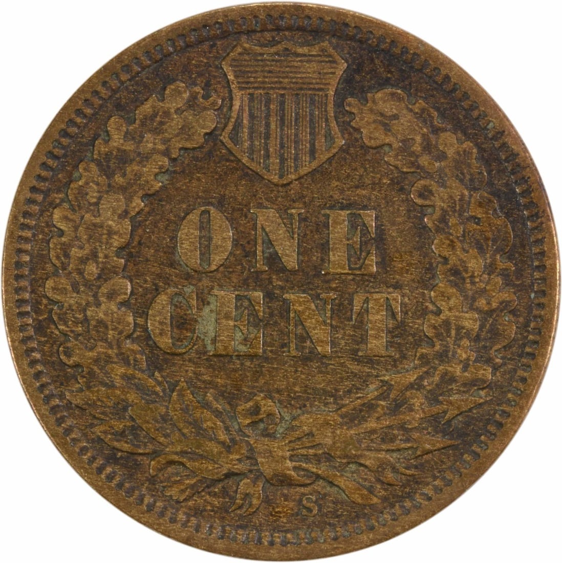 Uncertified 1908-S Indian Cent VF - 2