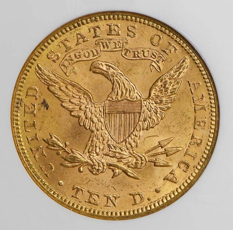 NGC MS63 1893 Eagle Motto - 3
