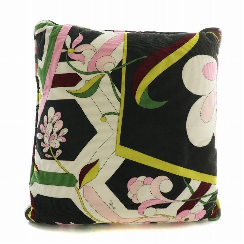 Emilio Pucci Multicolor Velour Cushion Covers with All-Over Pattern (1 of 5)