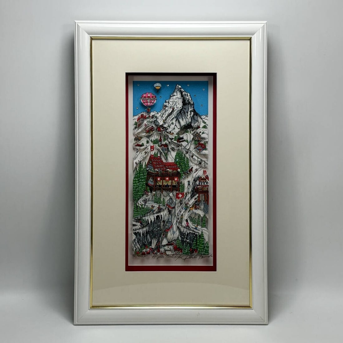 Autographed Charles Fazzino "Alpine Skiing" 3D Silkscreen Edition 46/ 400: Autographed Charles Fazzino "Alpine Skiing" 3D Silkscreen Edition 46/ 400 Experience the dynamic energy of Charles Fazzino's iconic 3D silkscreen artwork, "Alpine Skiing," which brings to life the thr