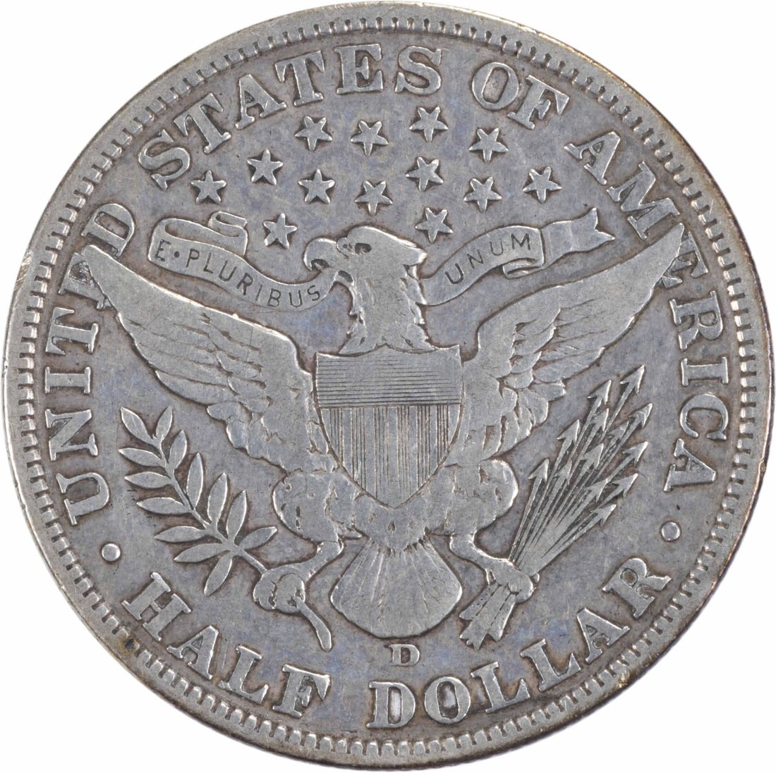 1908-D Barber Half Dollar - VF Uncertified - 2