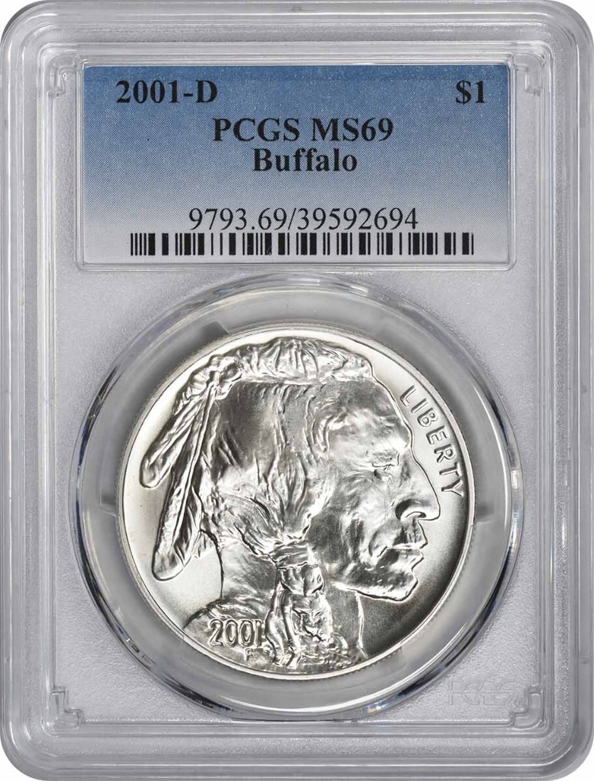 2001-D Buffalo Commemorative Silver Dollar (MS69) (1 of 1)