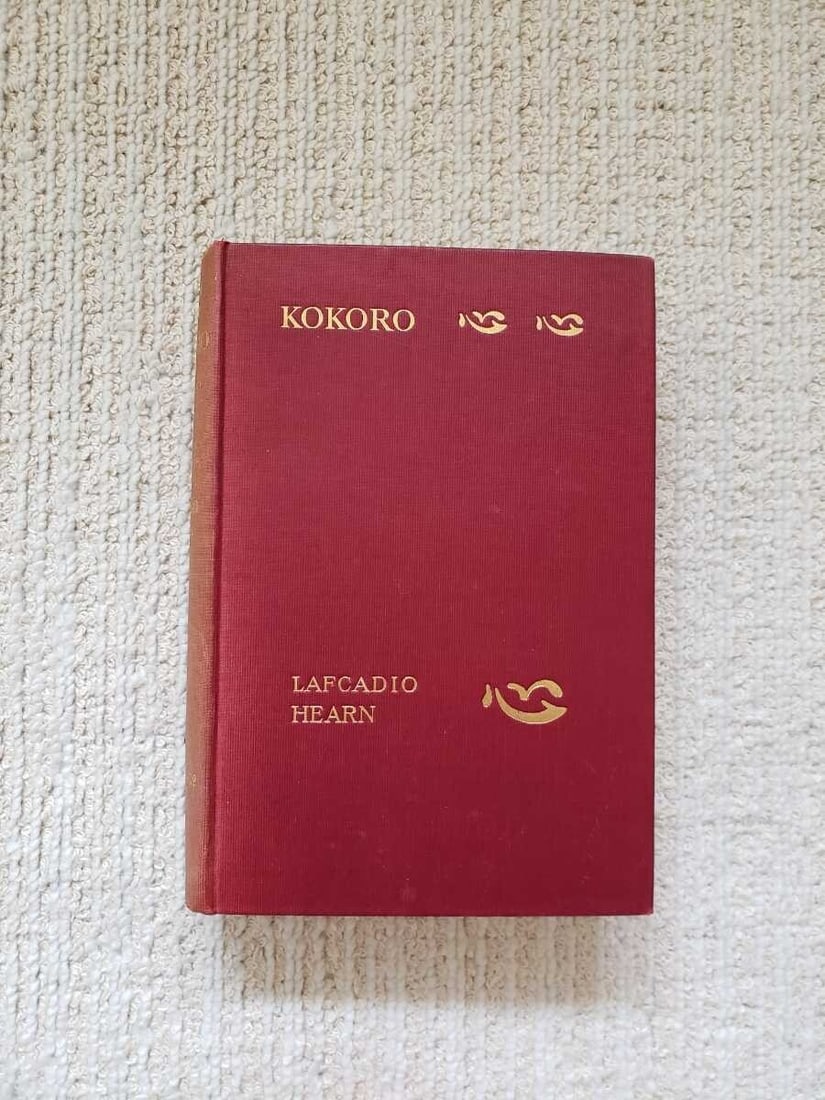 English 1896 Lafcadio Hearn Kokoro 1st UK Edition Hardcover London: English 1896 Lafcadio Hearn Kokoro 1st UK Edition Hardcover London Experience the rare and fascinating world of Japanese spirituality through Lafcadio Hearn's classic work, Kokoro, first published in