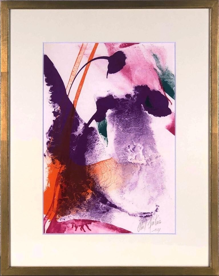 Paul Jenkins "From Seeing Voice" Lithograph: Paul Jenkins "From Seeing Voice" Lithograph Paul Jenkins' iconic lithograph "From Seeing Voice" is a stunning representation of his unique artistic vision, showcasing the artist's mastery of color and