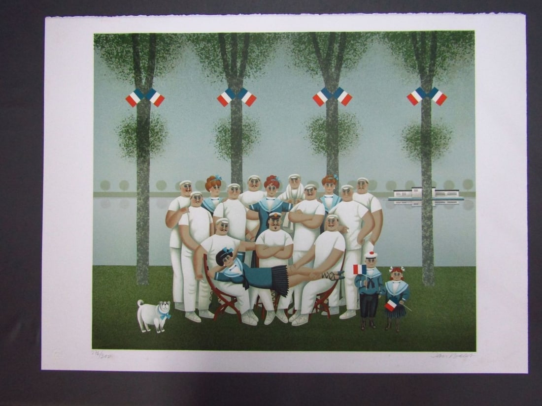 Jan Balet Lithograph (276/ 300), Hand-Signed Modern Art Print, Framed Collectible: Jan Balet Lithograph (276/ 300), Hand-Signed Modern Art Print, Framed Collectible Experience the unique fusion of Japanese and modern art with Jan Balet's striking lithograph, hand-signed and framed f