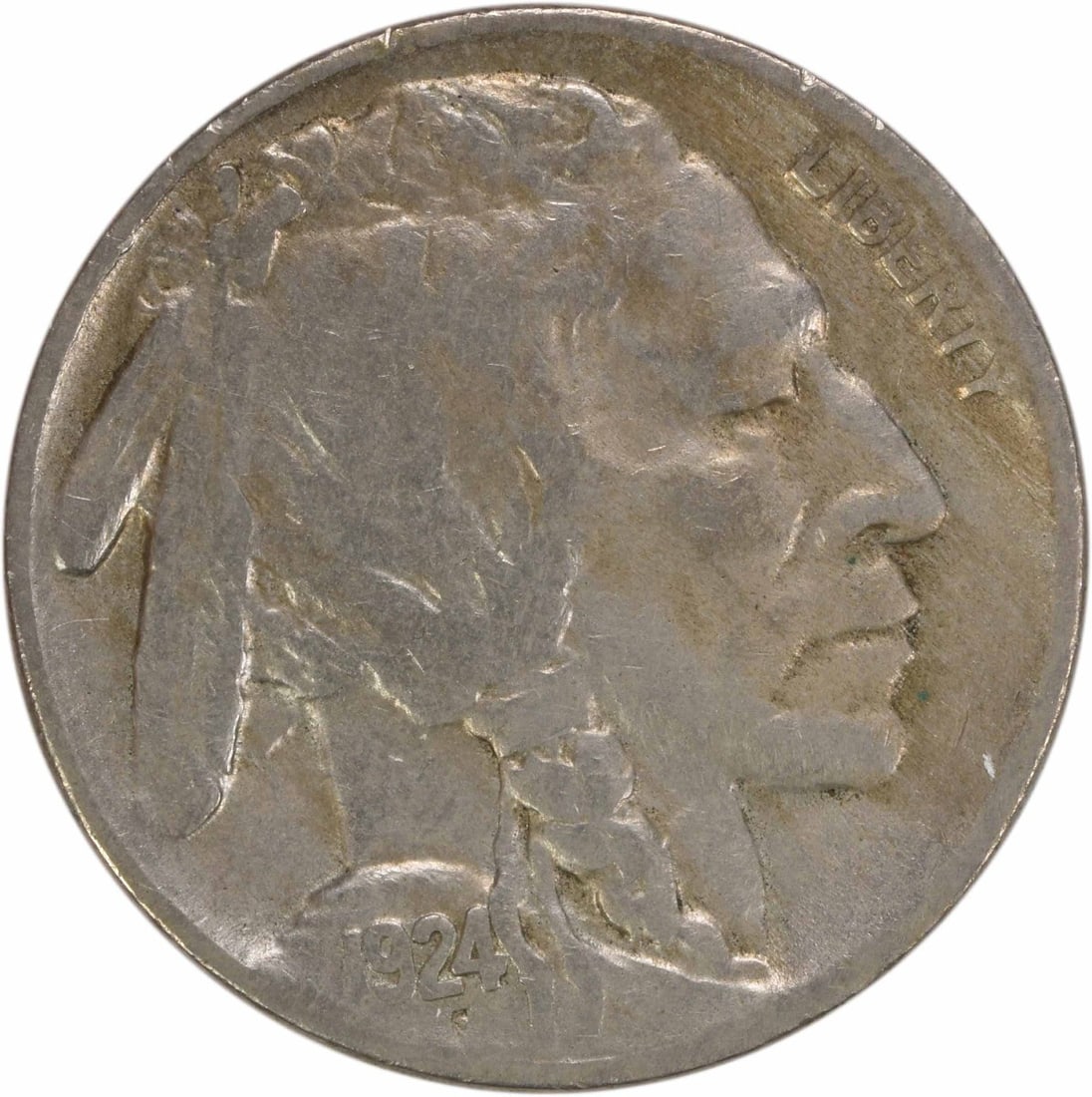 Uncertified 1924-S Buffalo Nickel Choice F: Uncertified 1924-S Buffalo Nickel Choice F A rare and beautiful example of the 1924-S Buffalo Nickel, this circulated coin boasts a stunning Choice F grade, indicating minimal wear and exceptional con