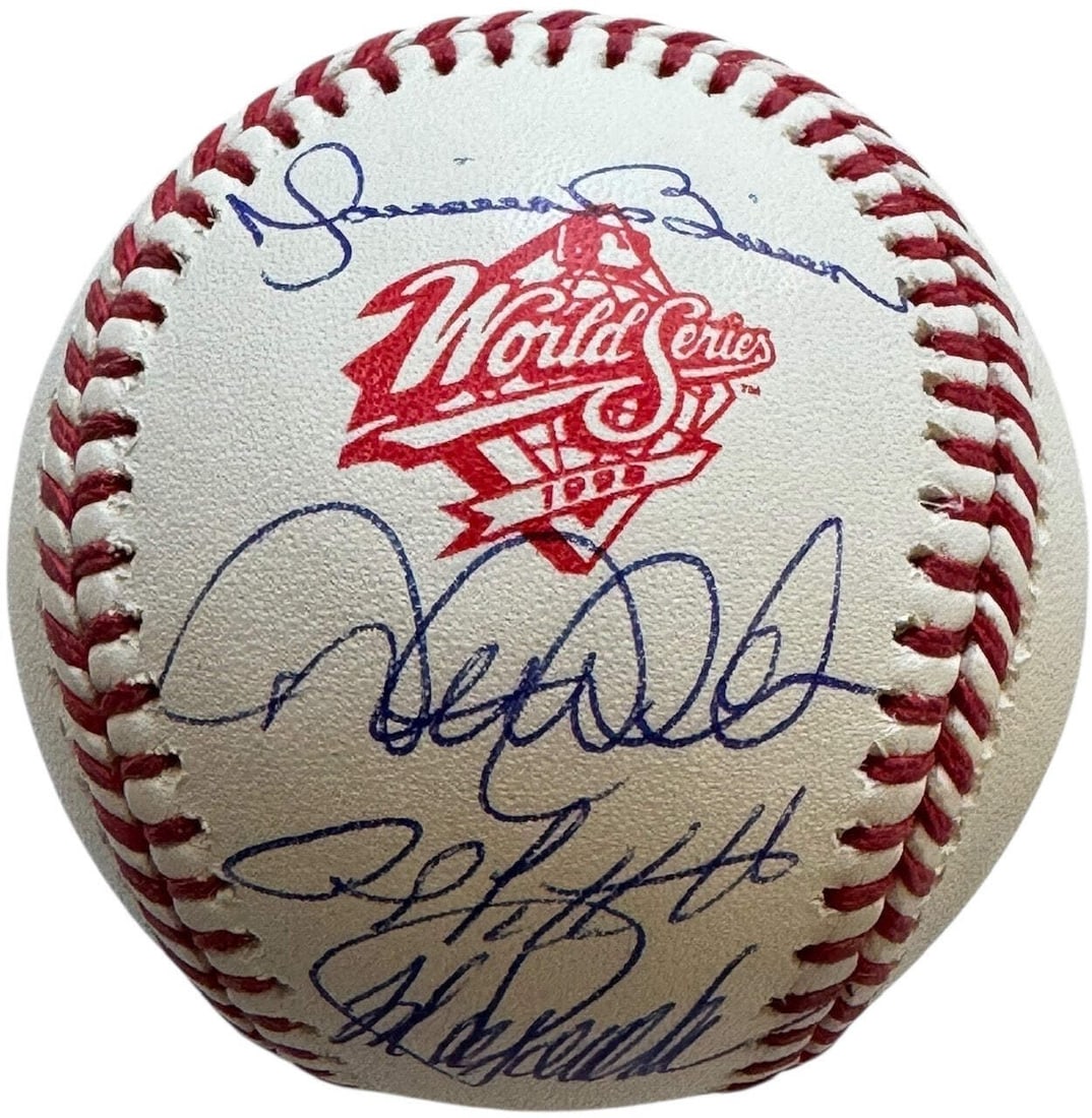 Baseba The Core Four Jeter Rivera Posada & Pettitte Signed Official Major League: Baseba The Core Four Jeter Rivera Posada & Pettitte Signed Official Major League Experience the magic of the Core Four with this incredible, game-used baseball signed by Derek Jeter, Mariano Rivera, J