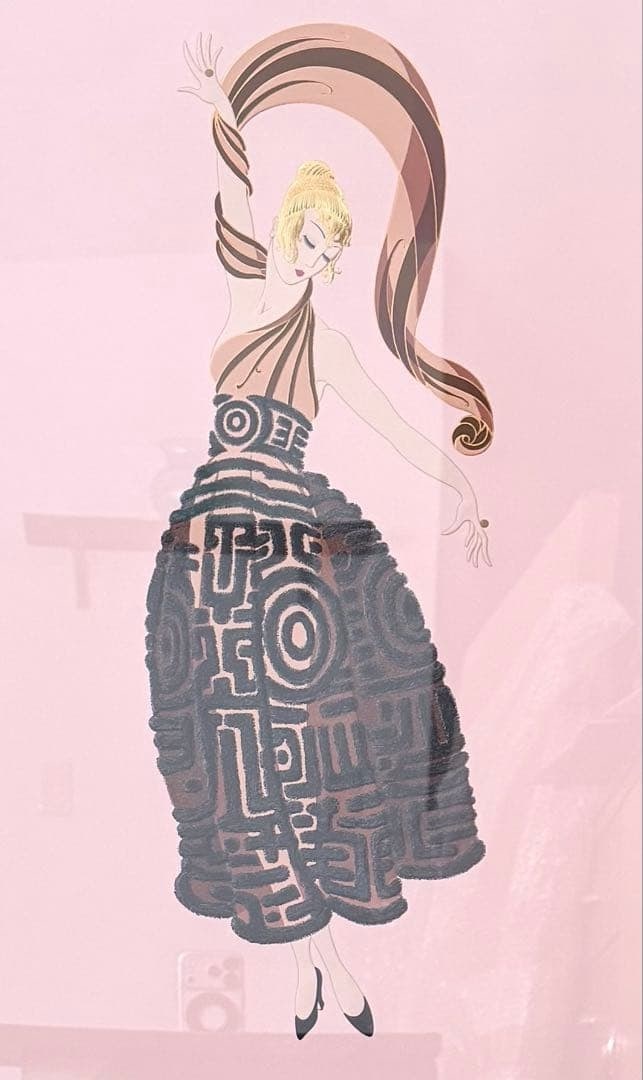 200 No Frame Erte Flamenco Serigraph 1987 Signed Edition 137/: 200 No Frame Erte Flamenco Serigraph 1987 Signed Edition 137/ A stunning Erte serigraph from 1987, this vibrant print showcases the artist's signature Art Deco style and glamorous flair, capturing the