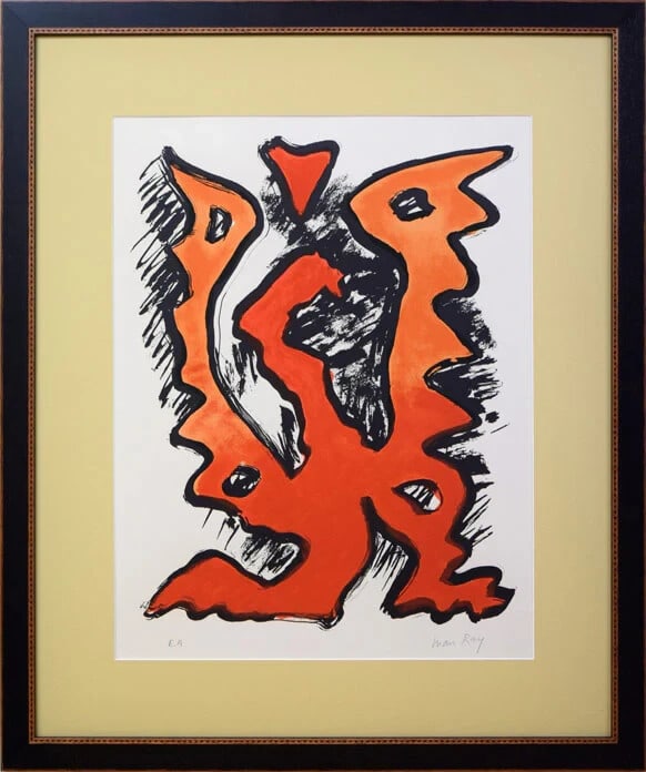 Man Ray "Modern Myth" Lithograph, Signed, Framed, Limited Edition (E.D.): Man Ray "Modern Myth" Lithograph, Signed, Framed, Limited Edition (E.D.) Own a piece of modern art history with Man Ray's iconic "Modern Myth", a stunning lithograph that embodies the spirit of Modern