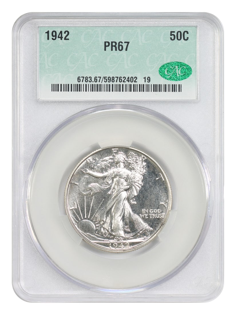 1942 50c Cacg Pr67 Walking Liberty Half Dollar (1 of 4)