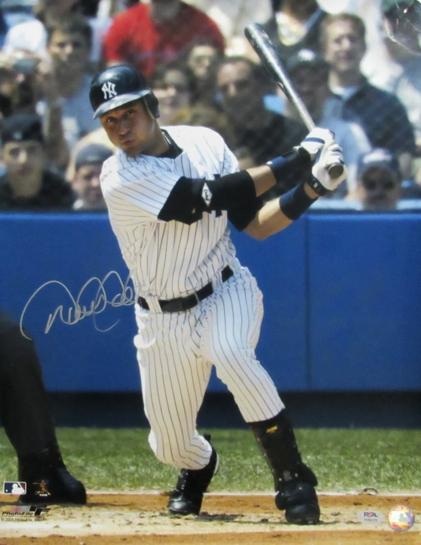 194702 Derek Jeter HOF New York Yankees Signed/ Autographed 16x20 Photo PSA: 194702 Derek Jeter HOF New York Yankees Signed/ Autographed 16x20 Photo PSA Get ready to own a piece of baseball history with this incredible 16x20 photo signed by the legendary Derek Jeter, a