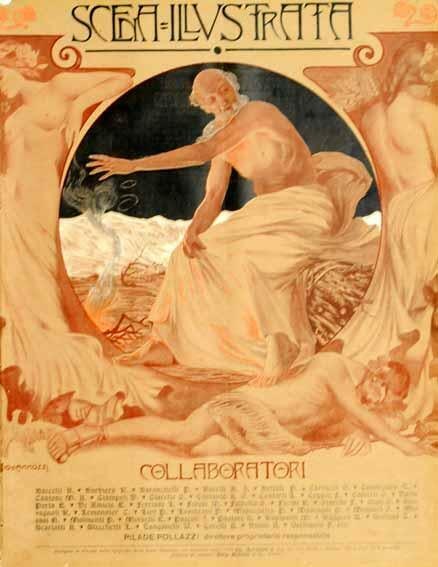 1900 Scena Illustrata Arts Literature Music Theatre Old Man: 1900 Scena Illustrata Arts Literature Music Theatre Old Man Experience the elegance of Art Nouveau with this stunning 1900 Scena Illustrata poster, showcasing the intersection of literature, music, an