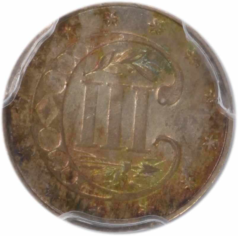 PCGS 1870 Three Cent Silver AU53 - 3