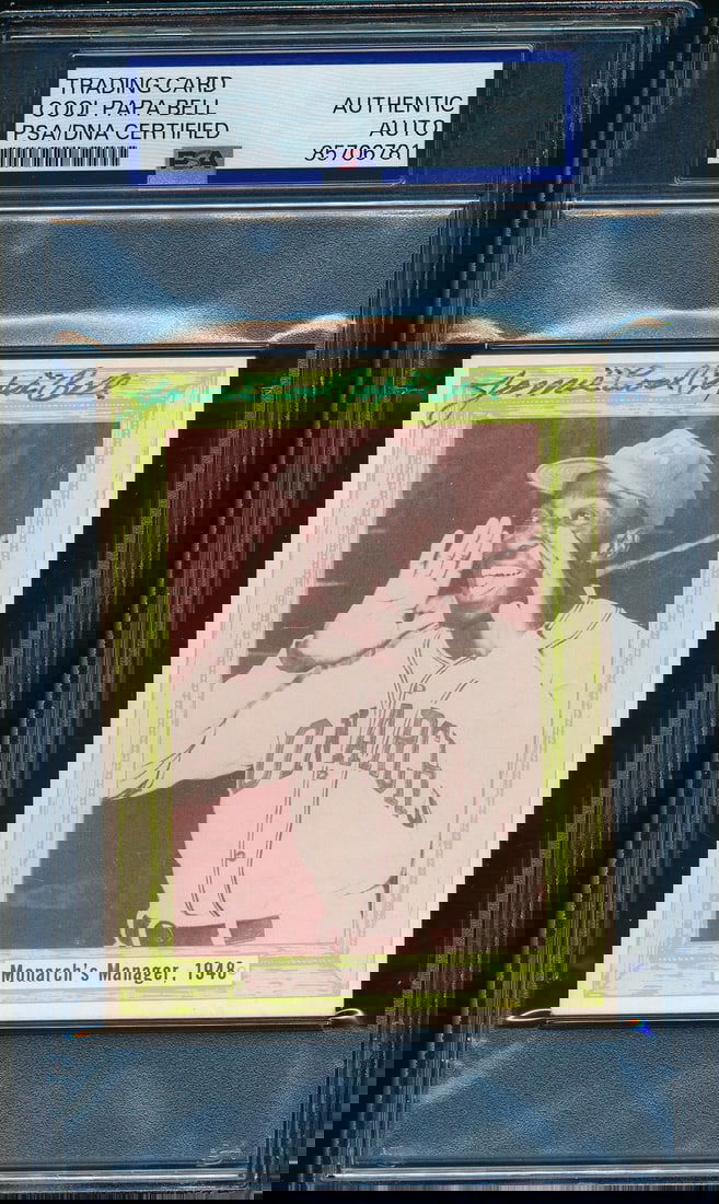 1976 Douglas/ Bell Monarch's Manager, 1948 Card Cool Papa Signed PSA/ DNA2: 1976 Douglas/ Bell Monarch's Manager, 1948 Card Cool Papa Signed PSA/ DNA2 Get ready to relive the magic of baseball history with this rare 1976 Douglas/Bell Monarch's Manager, featuring an iconic car