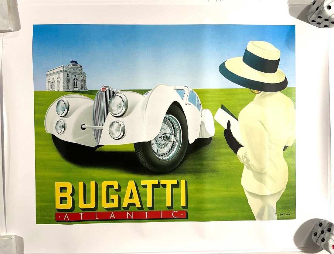 Bugatti Type 57 Atlantic Hand-Signed Poster - 2