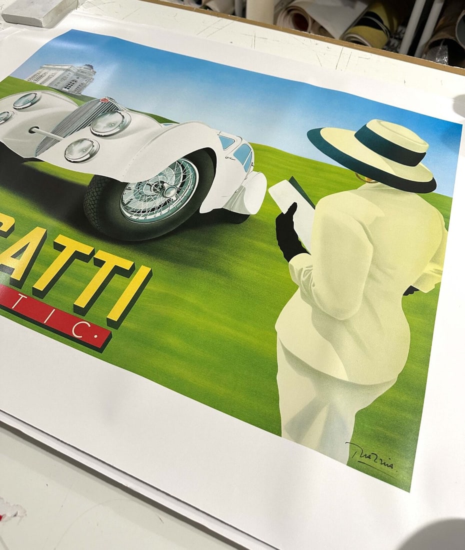 Bugatti Type 57 Atlantic Hand-Signed Poster - 7