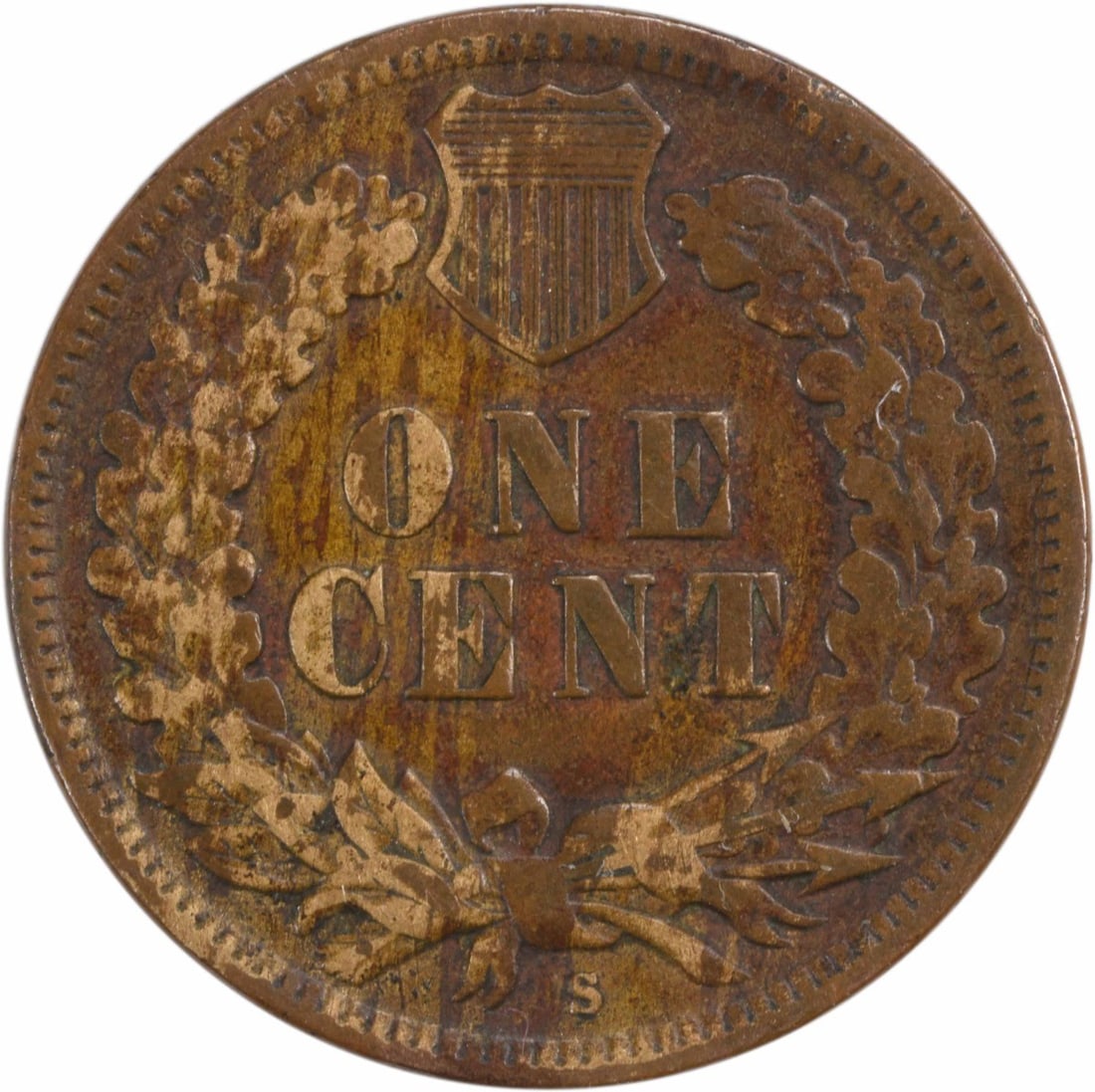 Uncertified 1908-S Indian Cent VF - 2