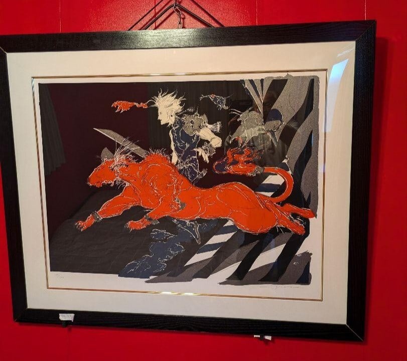 Yoshitaka Amano "Blink - At a Glance" Limited Edition Silkscreen Lithograph: Yoshitaka Amano "Blink - At a Glance" Limited Edition Silkscreen Lithograph Experience the vibrant world of Yoshitaka Amano with this stunning limited edition silkscreen lithograph, "Blink - At a