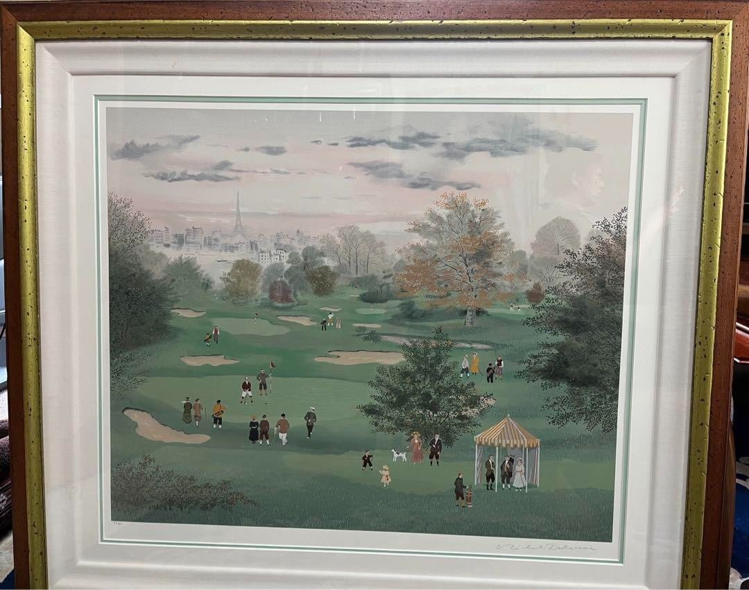 autographed and framed - Michel Delacroix "Golf" Silkscreen Edition (1 of 8)