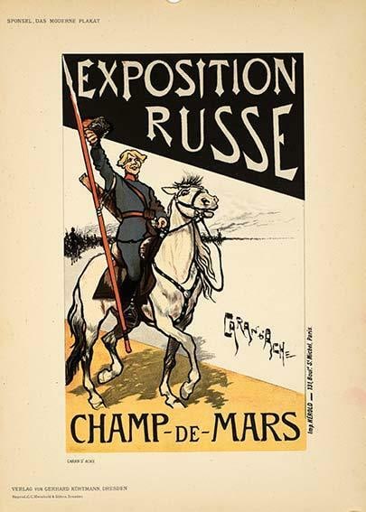 Lithograph Exposition Russe Caran D'Ache Das Moderne Plakat 1897 Original Stone: Lithograph Exposition Russe Caran D'Ache Das Moderne Plakat 1897 Original Stone Experience the art of Art Nouveau with this original 1897 lithograph poster from renowned Swiss artist Caran D'Ache,