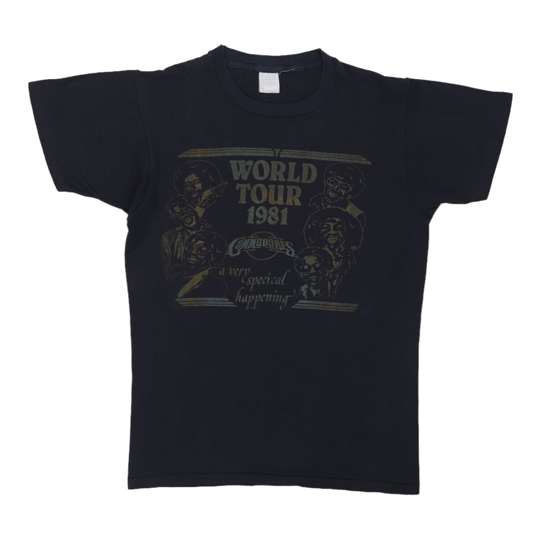Commodores 1981 In The Pocket World Tour Shirt: Commodores 1981 In The Pocket World Tour Shirt Get ready to rock out in style with this authentic 1981 Commodores In The Pocket World Tour shirt, featuring bold front and back graphics that will trans