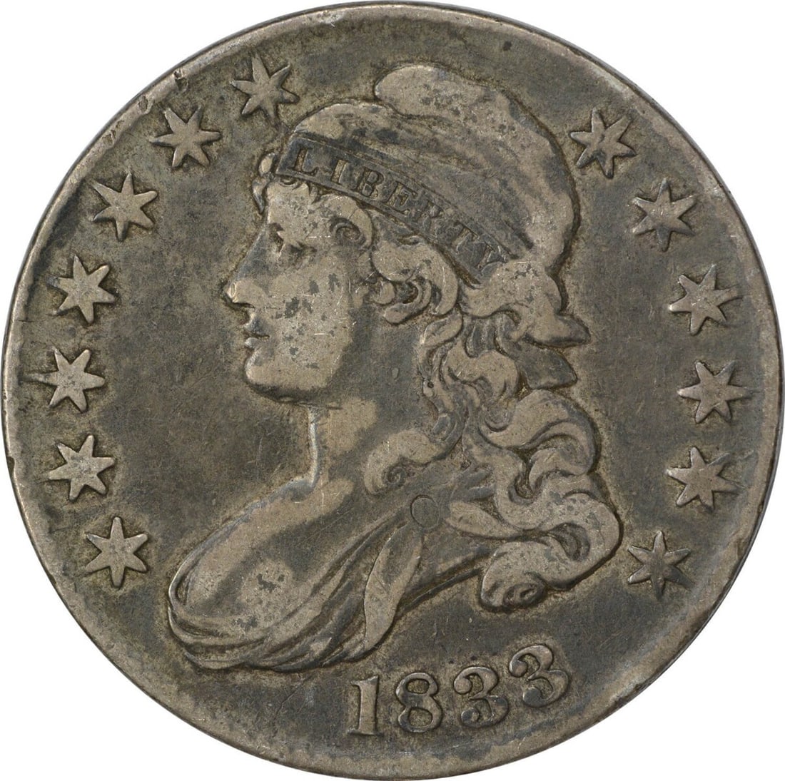 Uncertified 1833 Bust Half Dollar