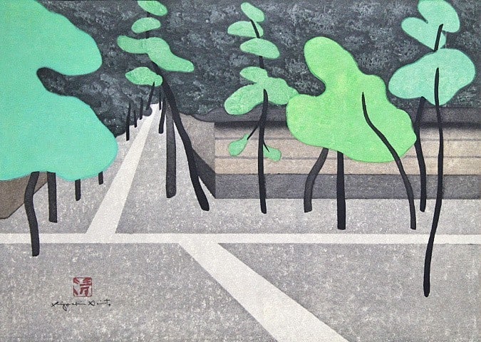 Autographed 48/ 80 - Saito Kiyoshi "Daitokuji Temple - Kyoto" 1974 Woodblock Print: Autographed 48/ 80 - Saito Kiyoshi "Daitokuji Temple - Kyoto" 1974 Woodblock Print A stunning woodblock print from 1974, Saito Kiyoshi's "Daitokuji Temple - Kyoto" is a rare and beautiful piece of Jap