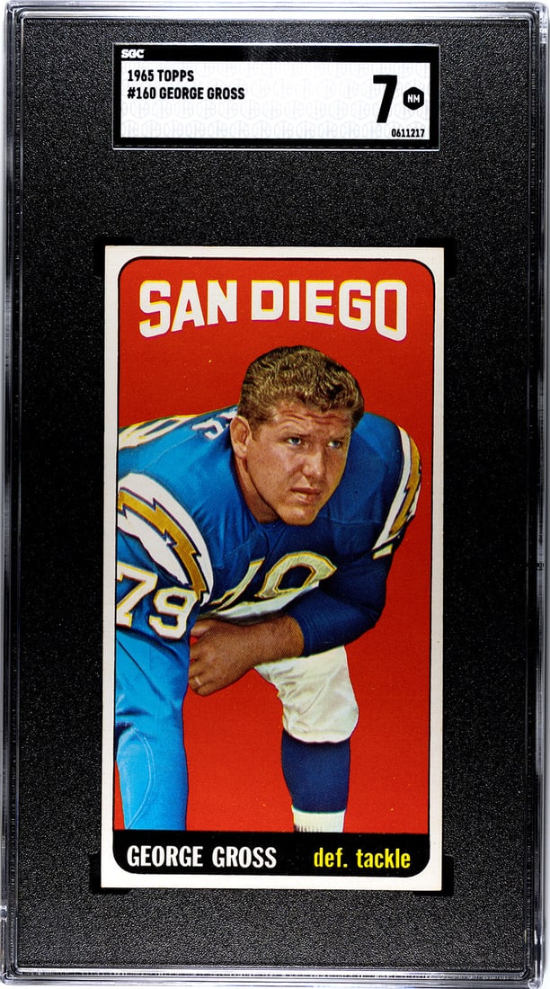7 George Gross 1965 Topps #160 SGC: 7 George Gross 1965 Topps #160 SGC Get ready to add some vintage baseball history to your collection with this 1965 Topps #160 George Gross card, graded 7 by the experts at SGC. Packed and shipped fro