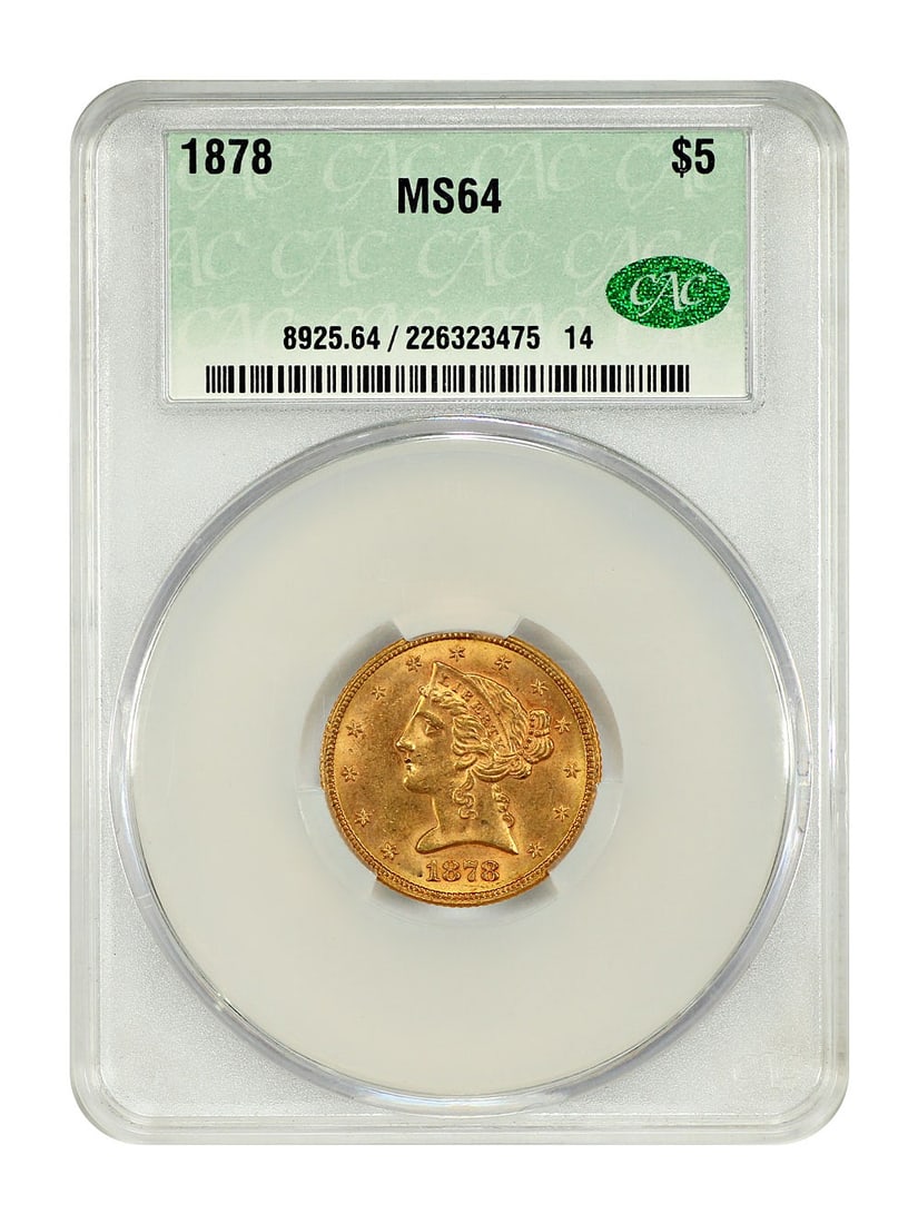 Liberty Head $5 (1878) MS64 (1 of 4)