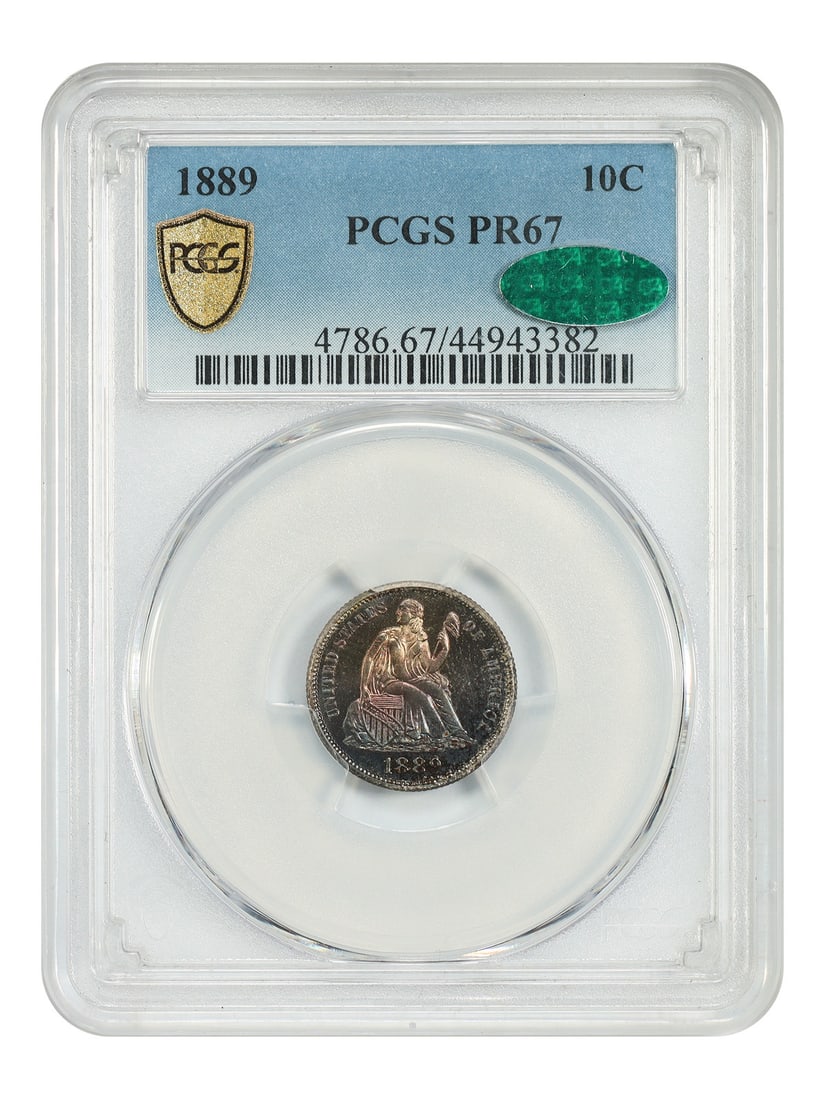 1889 Liberty Seated Dime PCGS/ CAC PR67 (1 of 4)
