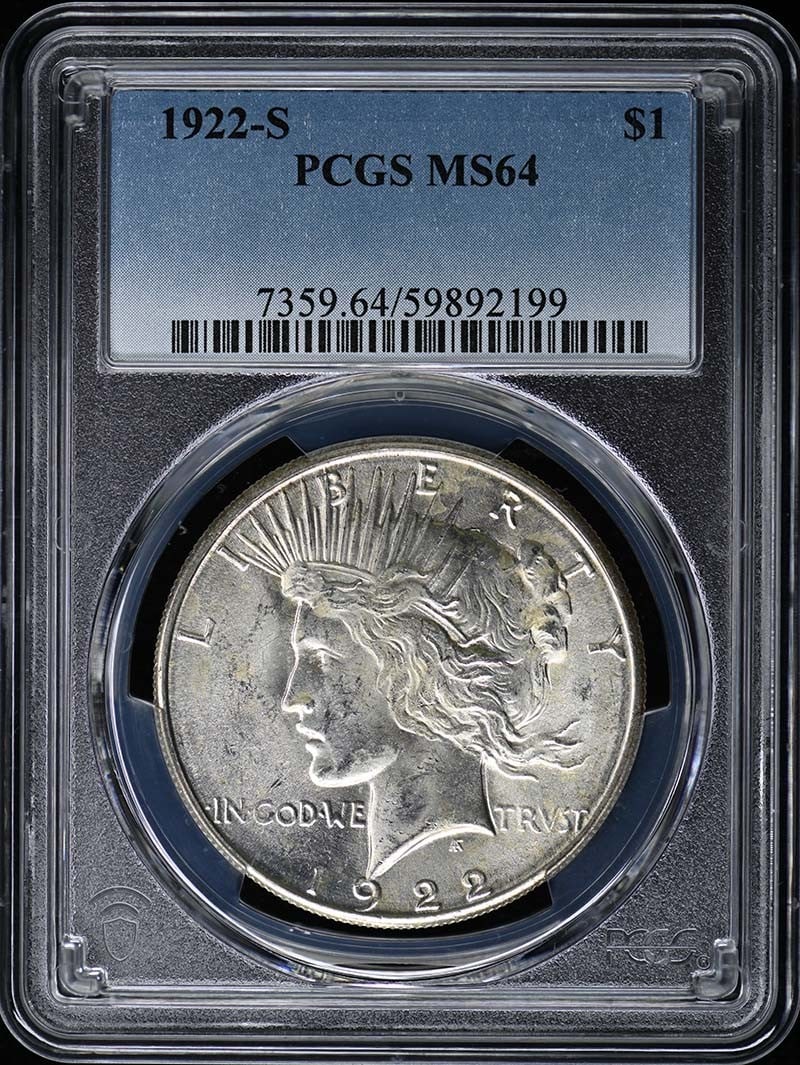 1922-S Peace Dollar MS64 PCGS (1 of 1)