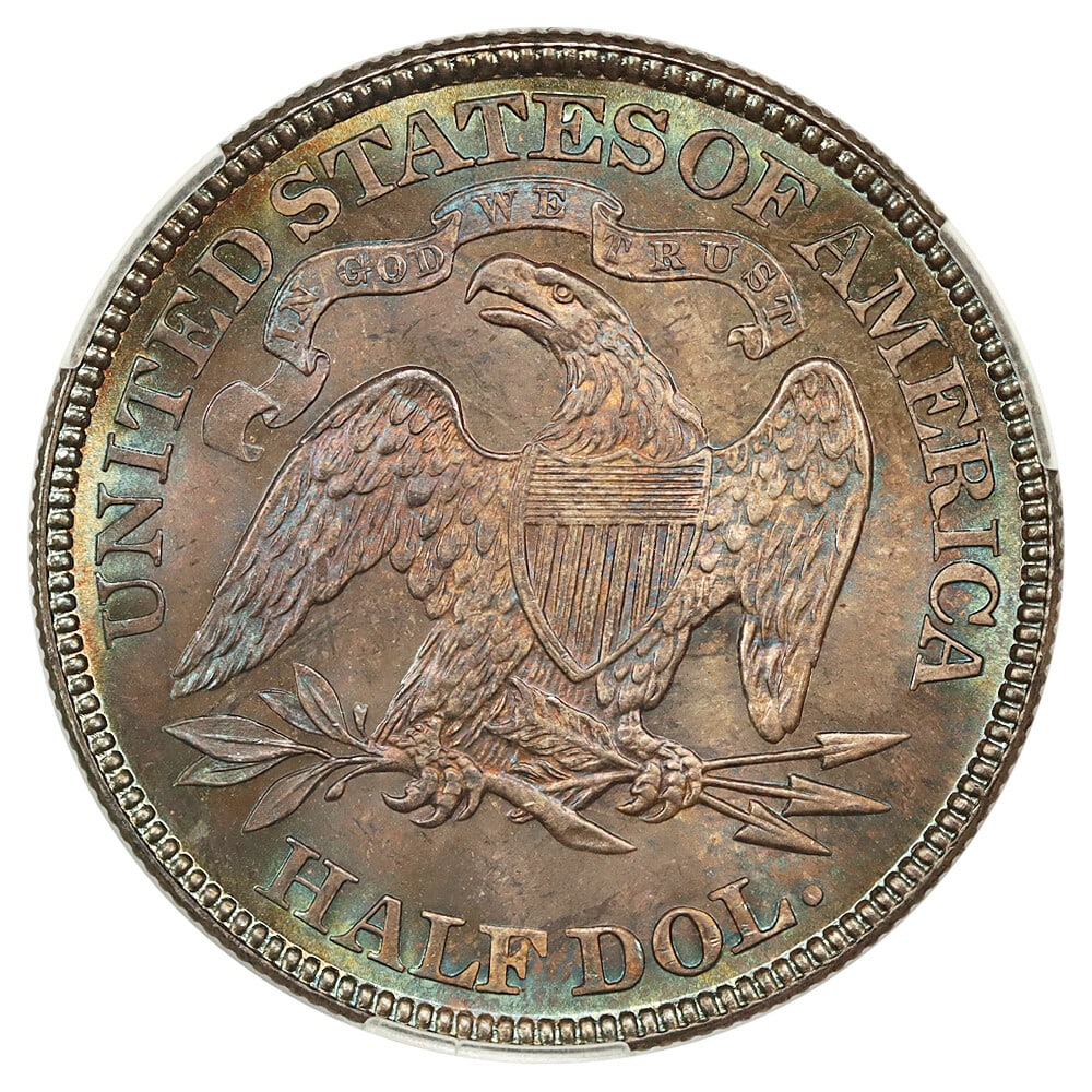 1883 50C CACG MS67 Ex D.L. Hansen Liberty Seated Half Dollar - 4