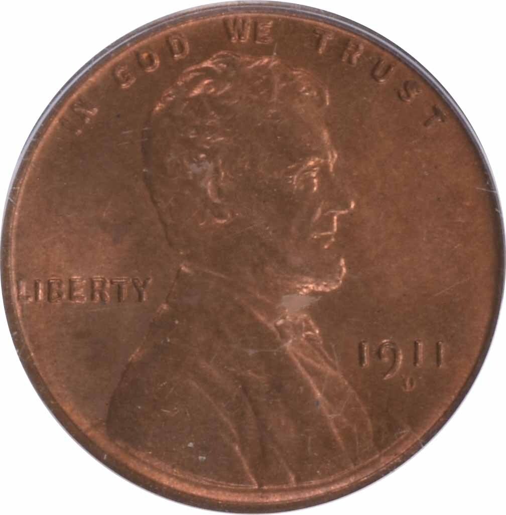 MS65RB Lincoln Cent (1911-D) - 2