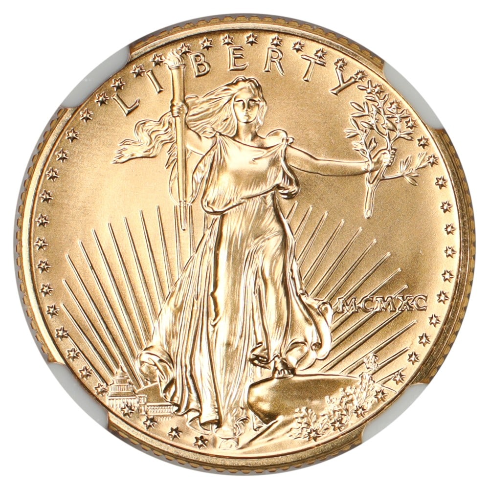 1990 $10 Gold Eagle NGC MS70 - 3
