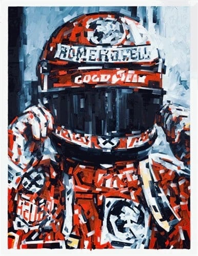 Michael Kagan 'V As In Victor ' 1 of PP Custom Framed good: Michael Kagan 'V As In Victor ' 1 of PP Custom Framed good Experience the dynamic energy of Michael Kagan's 'V As In Victor', a striking avant-garde art piece that combines bold lines and vibrant colo