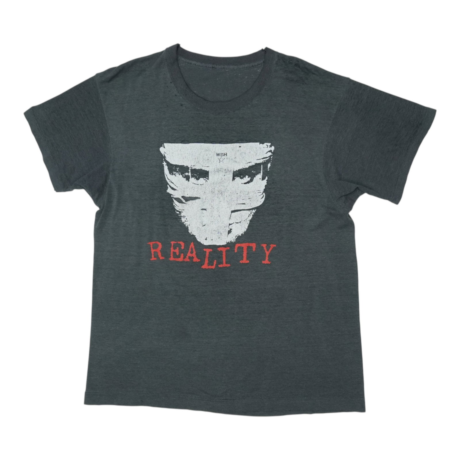 Shirt 1980s Tackhead Reality Hard Left: Shirt 1980s Tackhead Reality Hard Left Get ready to rock the 80s with this authentic vintage Tackhead Reality Hard Left shirt, boasting bold front and back graphics that scream of rebellion. Measuring