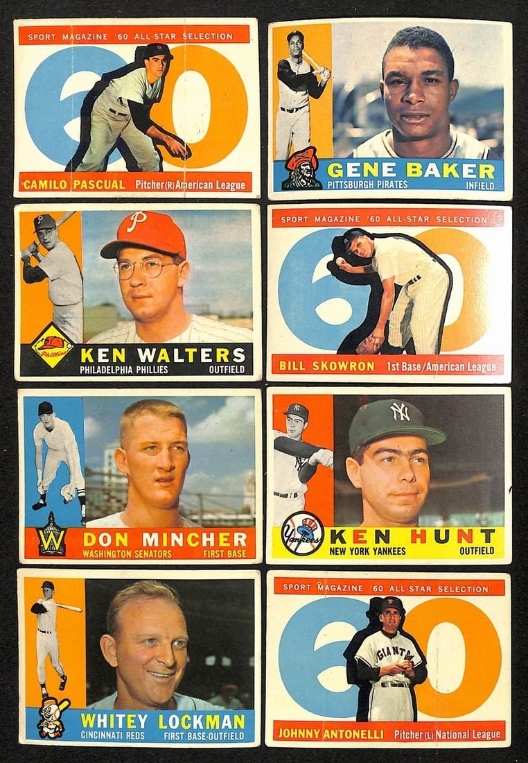 205089 Lot of (24) 1960 TOPPS Baseball Cards All High Numbers Clay Dalrymple (1 of 6)