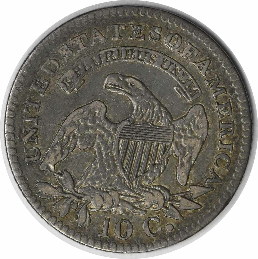 1821 Large Date Silver Bust Dime (EF) - 2