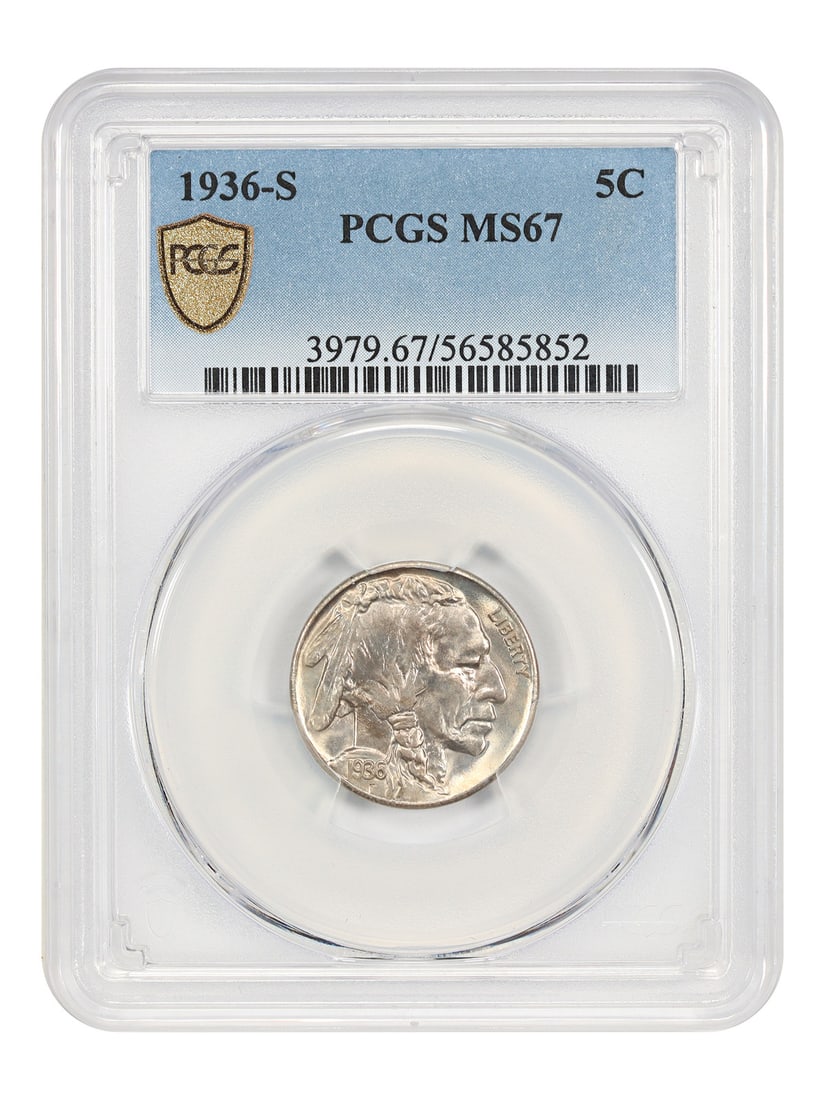 1936-S Buffalo Nickel MS67 PCGS (1 of 4)