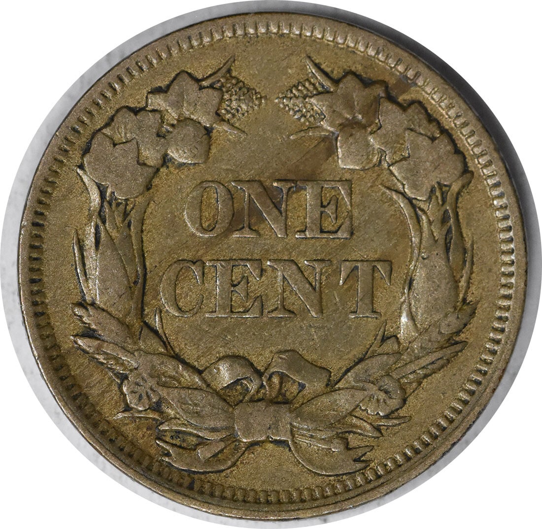 Uncertified 1857 Flying Eagle Cent EF - 2