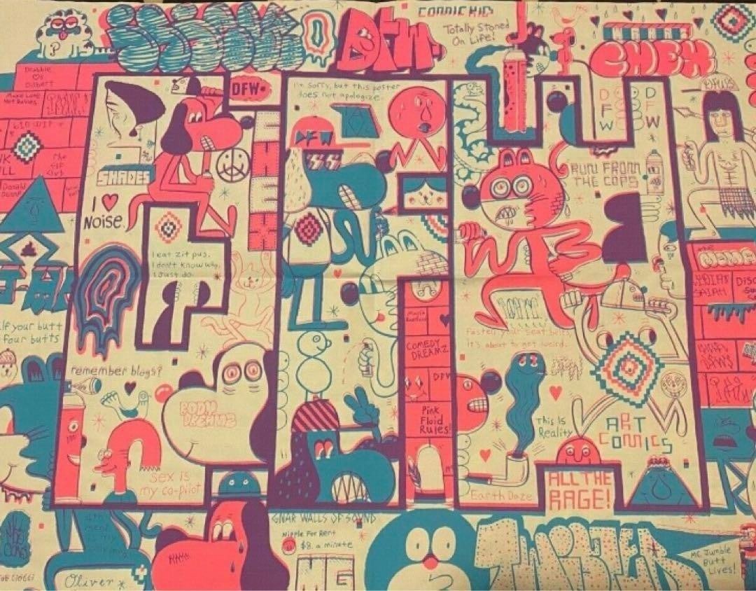 Poster Barry McGee DFW Comics - 2