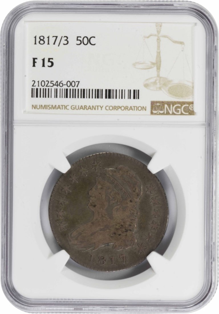 NGC 1817/ 3 Bust Half Dollar F15 (1 of 3)