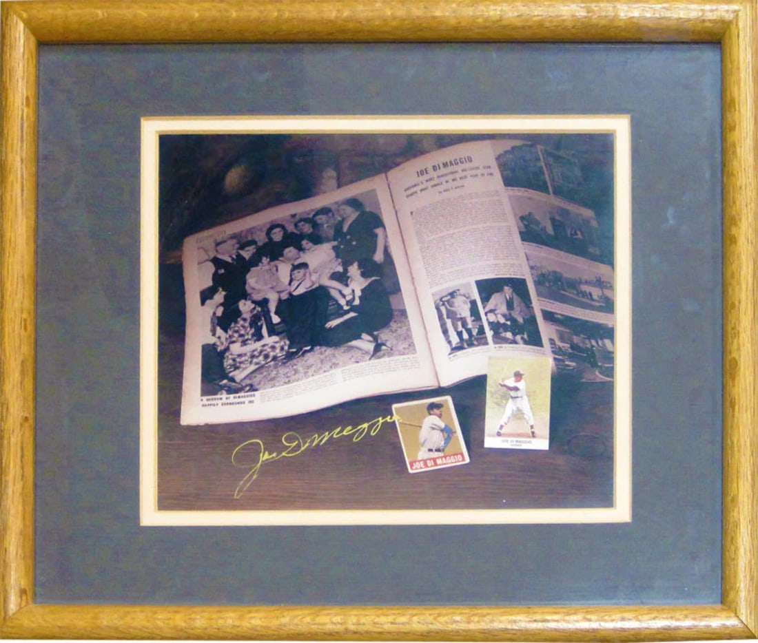 Photo Joe DiMaggio Autographed Framed 8x10: Photo Joe DiMaggio Autographed Framed 8x10 Get ready to own a piece of baseball history with this autographed 8x10 photo of the legendary Joe DiMaggio, signed and framed for a touch of authenticity. P