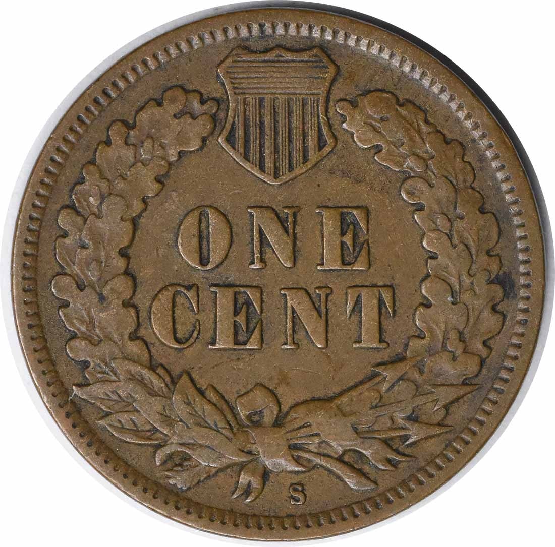 Uncertified 1908-S Indian Cent VF - 2