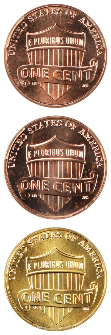 2025 1C Omega Cent Set #116 of 232: PCGS MS64RD/ MS65RD/ MS69 (3 Coin with COA - 6