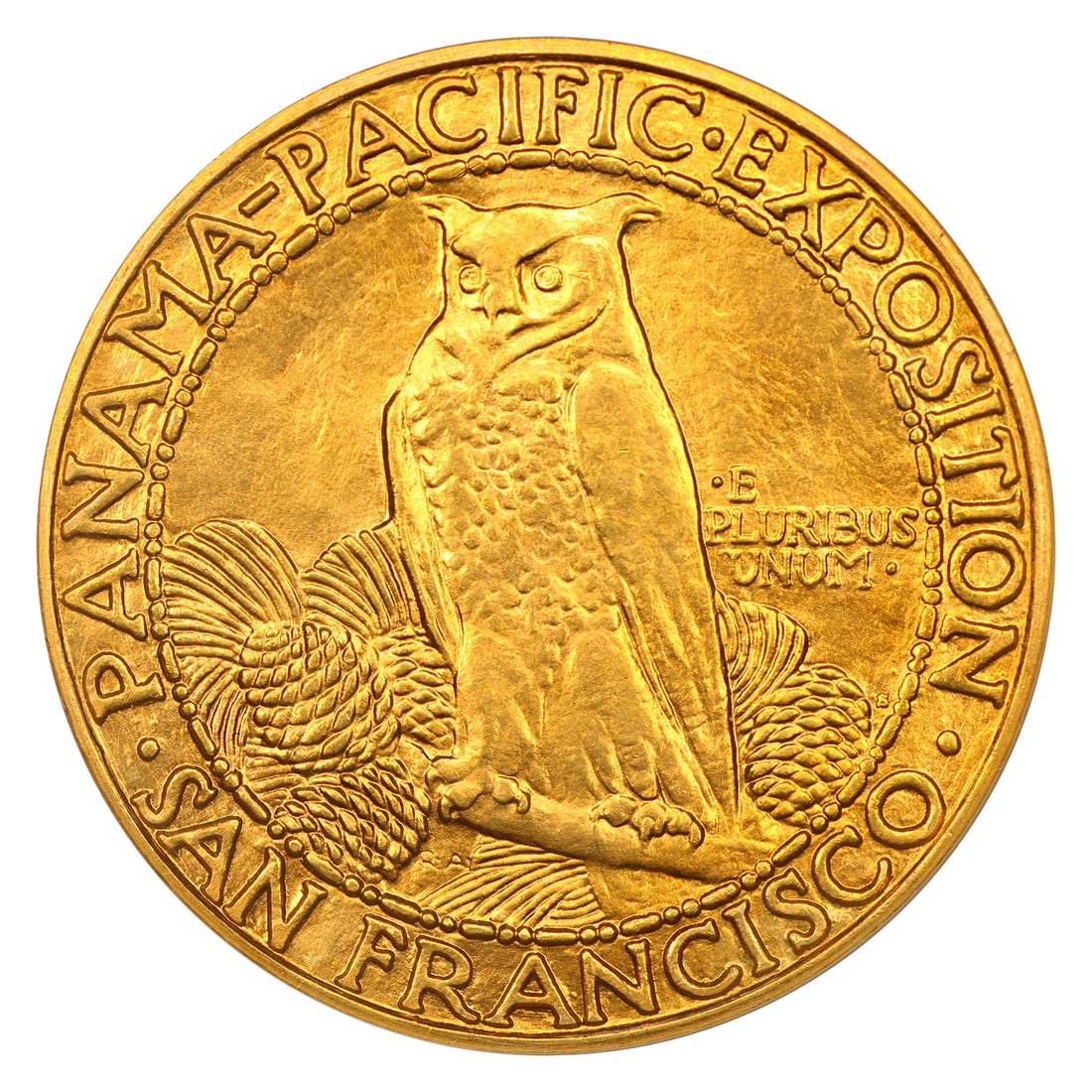 Simpson 1915-S $50 Pan-Pac Round CACG MS64 ex: D.L. Hansen/ - 4